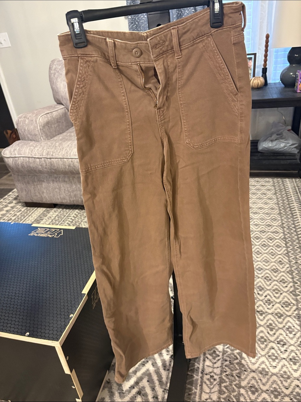 American Eagle Outfitters Women's Wide-Leg Chinos in Brown
